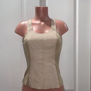 Illia Leather Ribbed Tank Top‎